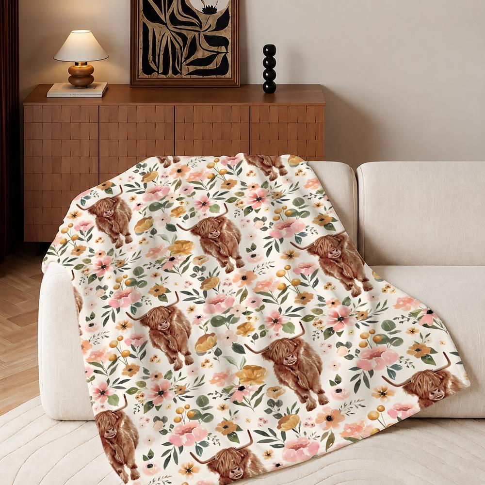 Muster: Highland-Kuh, Plüsch-F – Highland Home Textiles Bewertung und Preis