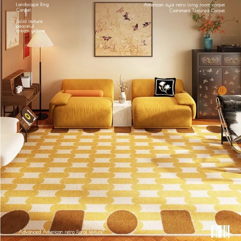 Karierter Retro-Teppich für Wo – Home Textiles Online Bewertung und Preis