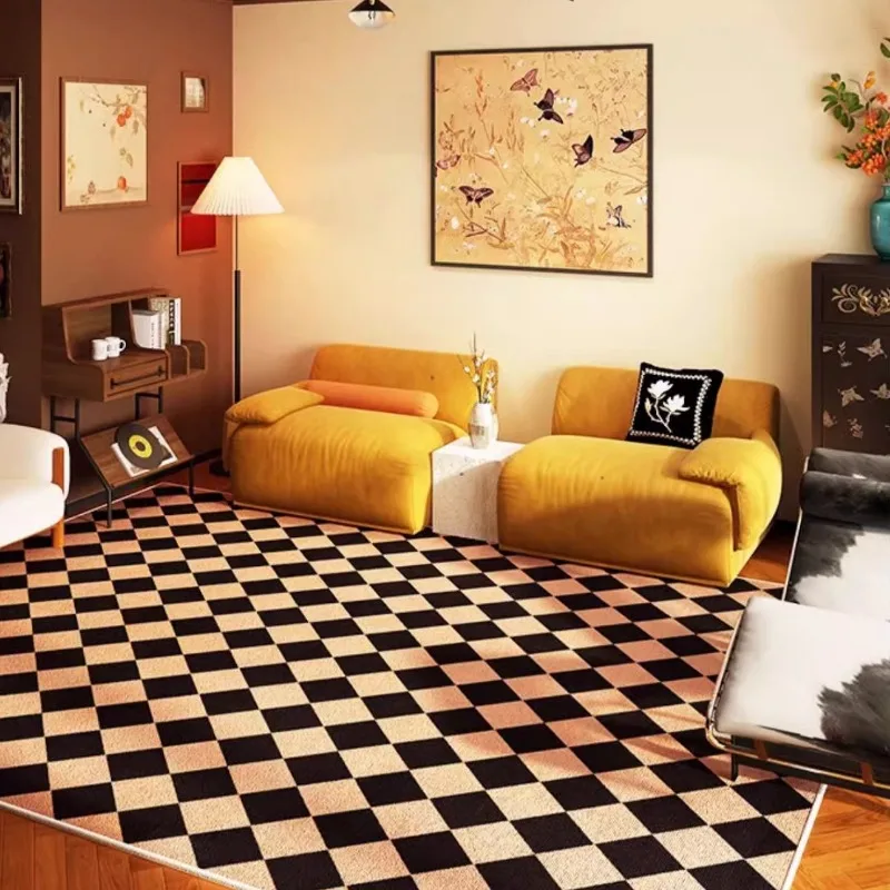 Karierter Retro-Teppich für Wo – Home Textiles Online Bewertung und Preis