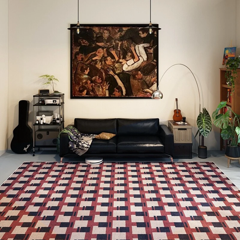 Retro-Karo-Wohnzimmerteppich,  – Home Textiles Online Bewertung und Preis