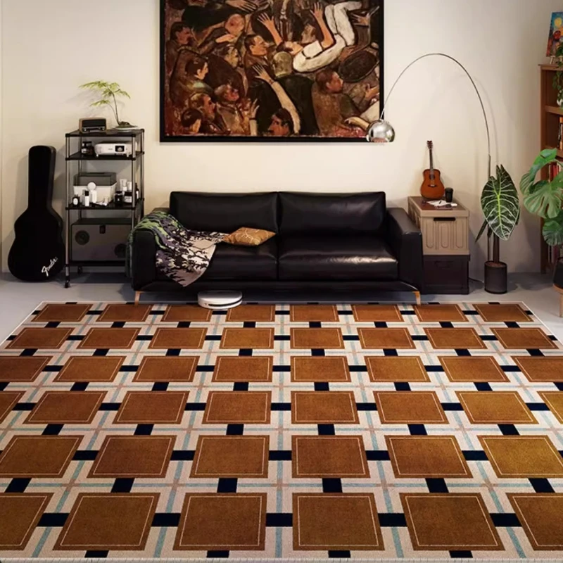 Retro-Karo-Wohnzimmerteppich,  – Home Textiles Online Bewertung und Preis