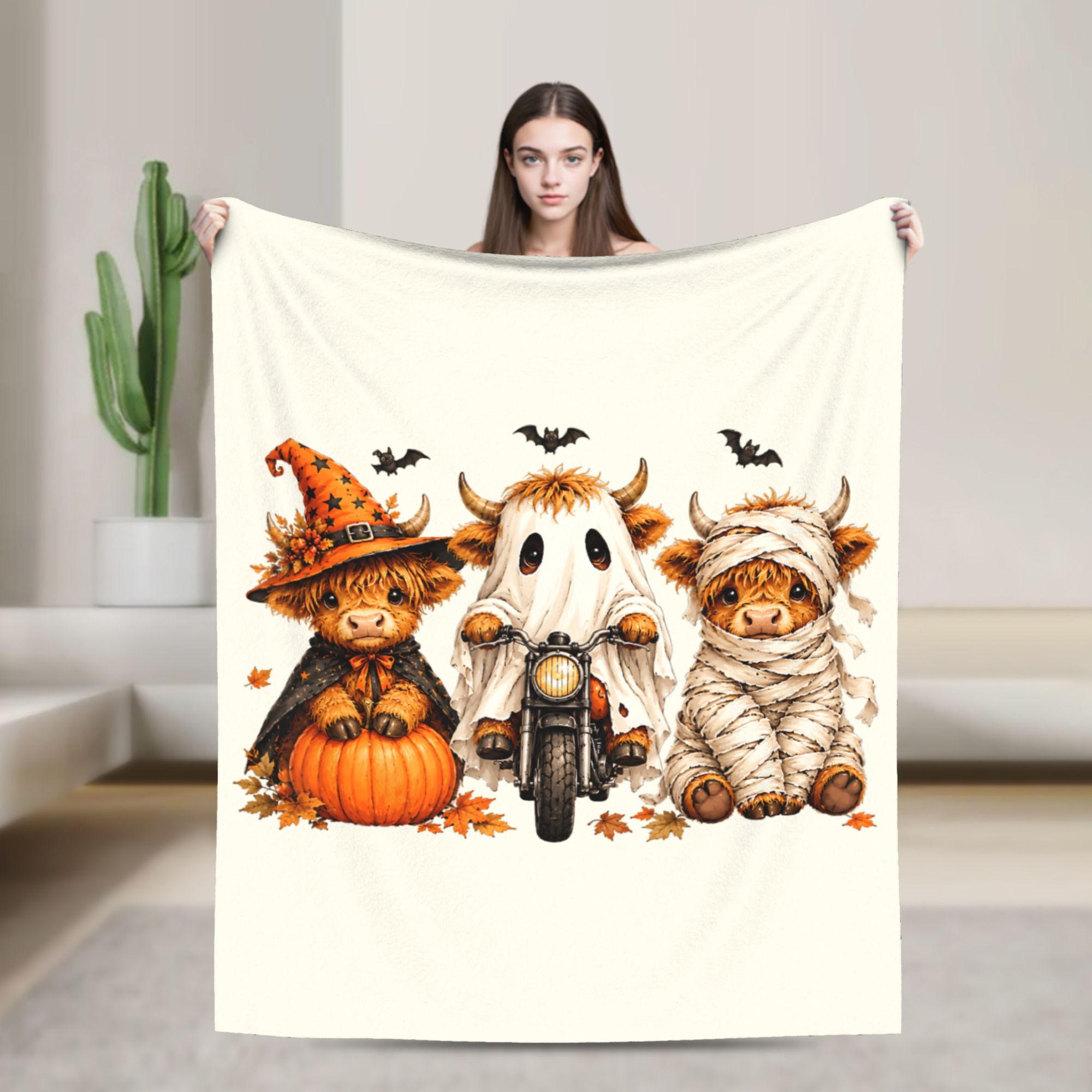 Halloween Highland Cow Spooky  – Highland Home Textiles Bewertung und Preis