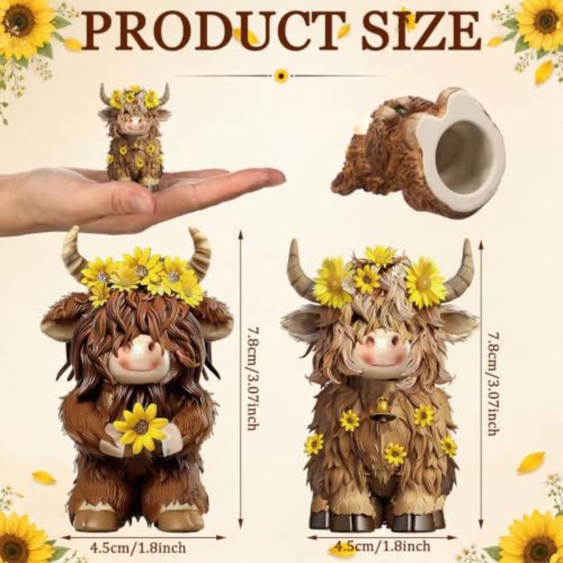 Harz-Figur-Set mit Hochlandkuh – Highland Home Textiles Bewertung und Preis
