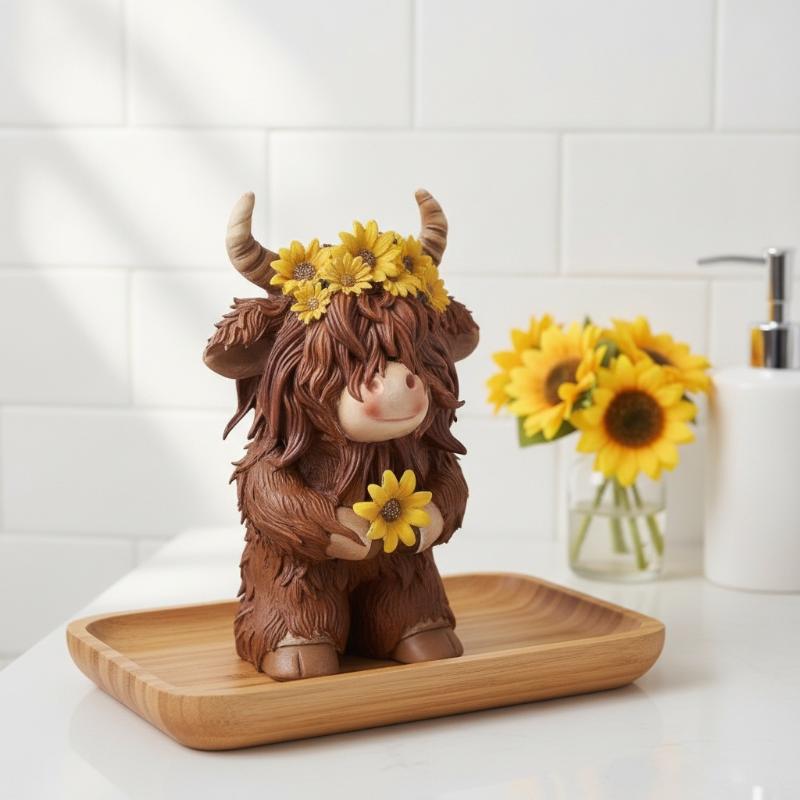 Harz-Figur-Set mit Hochlandkuh – Highland Home Textiles Bewertung und Preis